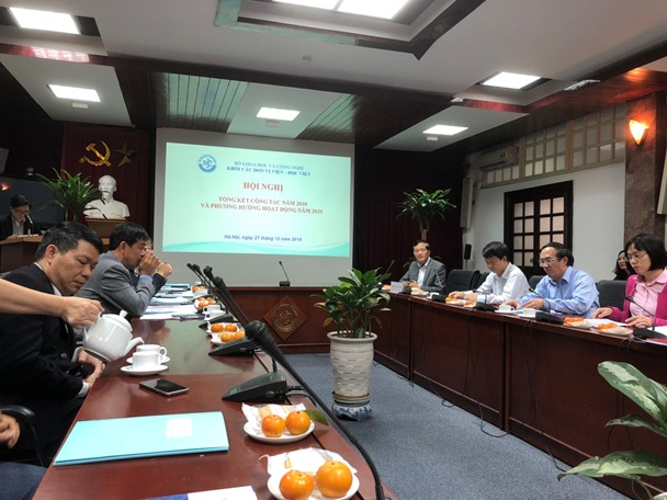 Hội nghị Tổng kết Công tác năm 2018 và Phương hướng hoạt động năm 2019 của Khối các đơn vị Viện – Học viện, Bộ Khoa học và Công nghệ