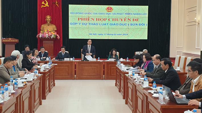Phiên họp chuyên đề góp ý dự thảo Luật Giáo dục (sửa đổi)
